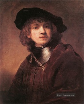  Rembrandt Malerei - Selbst Porträt als junger Mann 1634 Rembrandt